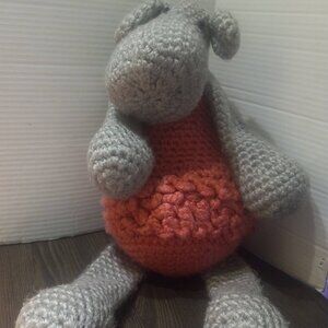 Crochet Hippo Ballerina Doll Plush Stuffed Animal